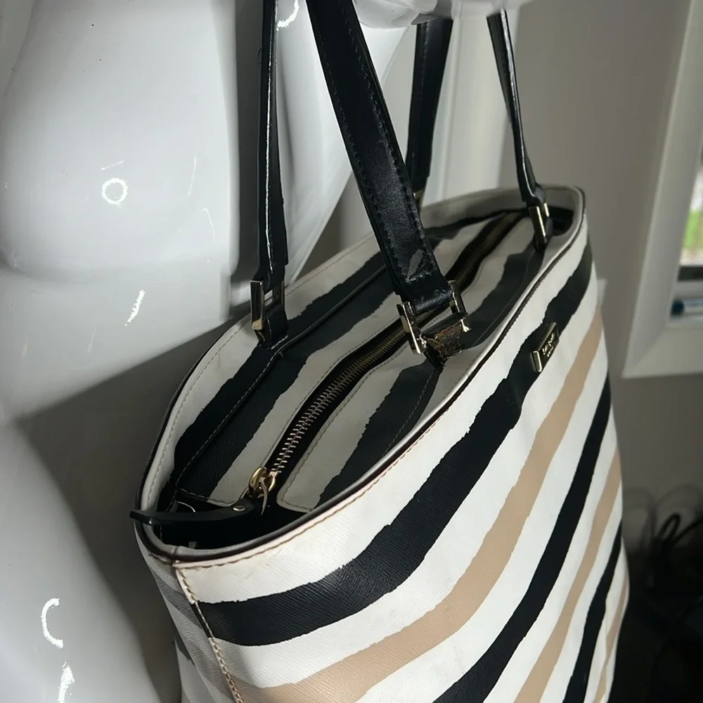 Kate Spade New York Grant Street Jules Grainy Vinyl Zip Top Shoulder Tote Bag